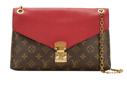 Pallas Crossbody, &pound;595, Handbags, Red, Canvas/Leather, Front view